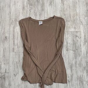 Zara Women's Taupe Long Sleeve Top